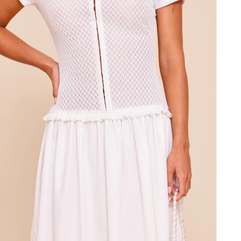 NWT pretty little thing hook and eye closure drop waist maxi dress - Picture 4 of 6